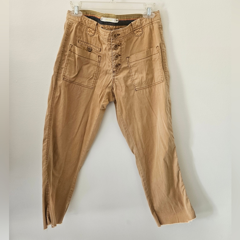 Cropped Ankle Utility Pants in Tan - Women